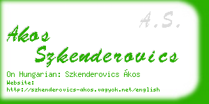 akos szkenderovics business card