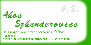 akos szkenderovics business card